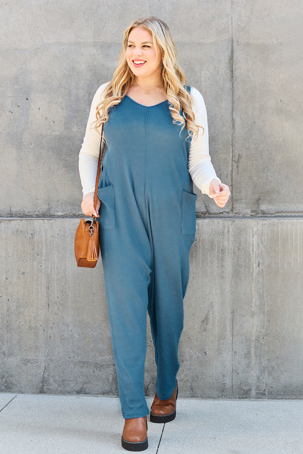 Double Take Full Size Sleeveless Straight Jumpsuit-Very Besty