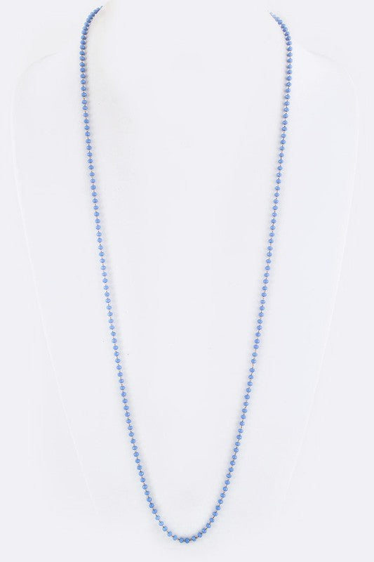 36 Inches Long Petite Beads Station Necklace-Very Besty