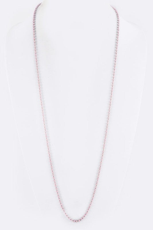 36 Inches Long Petite Beads Station Necklace-Very Besty