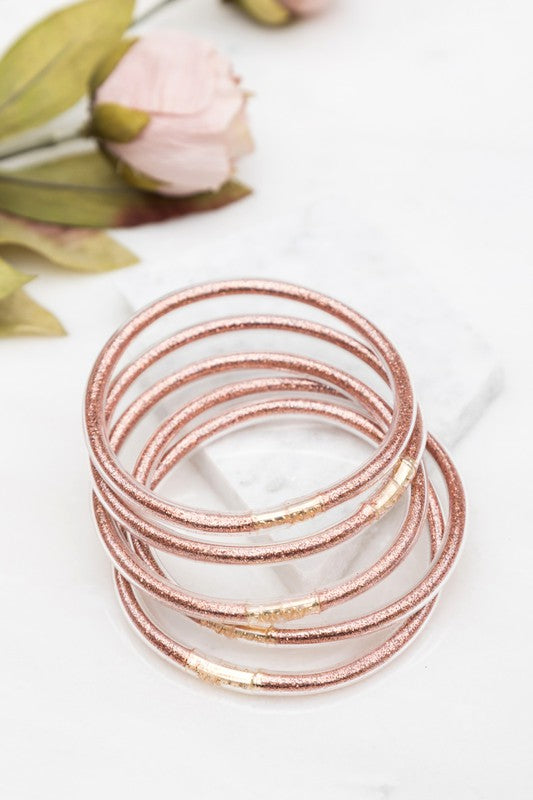 Glitter Jelly Bangle Bracelets-Very Besty