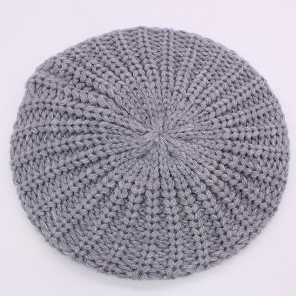 KNITTED CABLE KNIT FASHION BERET-Very Besty