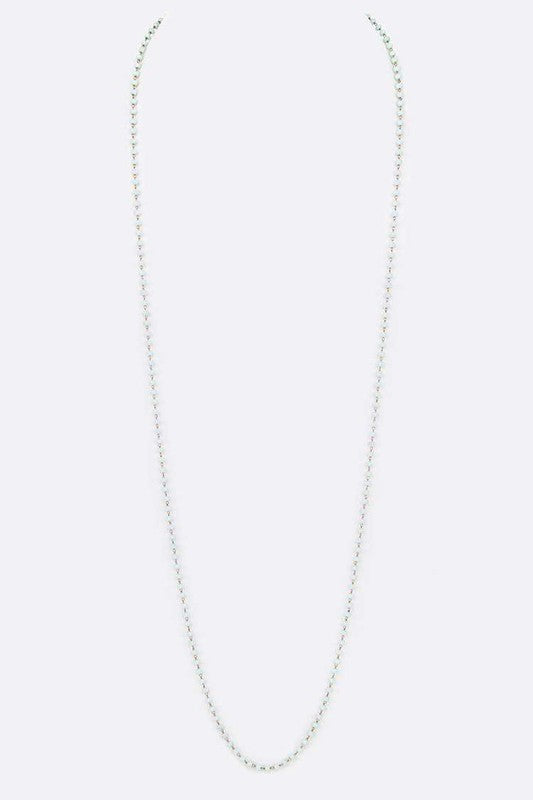 36 Inches Long Petite Beads Station Necklace-Very Besty