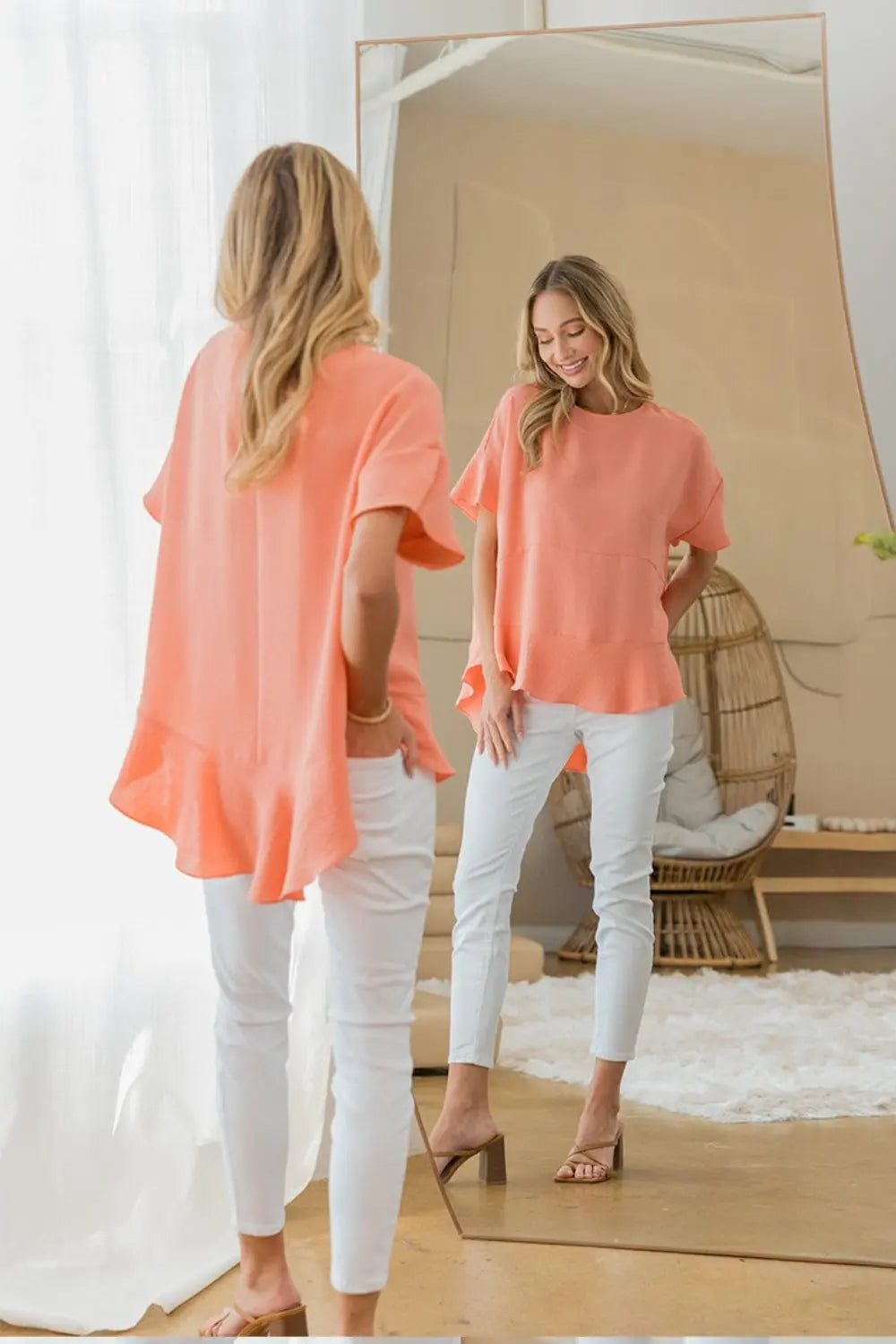 Sew In Love Round Neck Ruffled Top-Very Besty