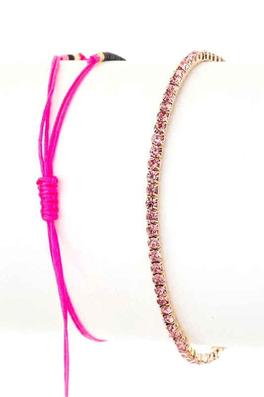 Seed Beads String Rhinestone Bracelet Set-Very Besty