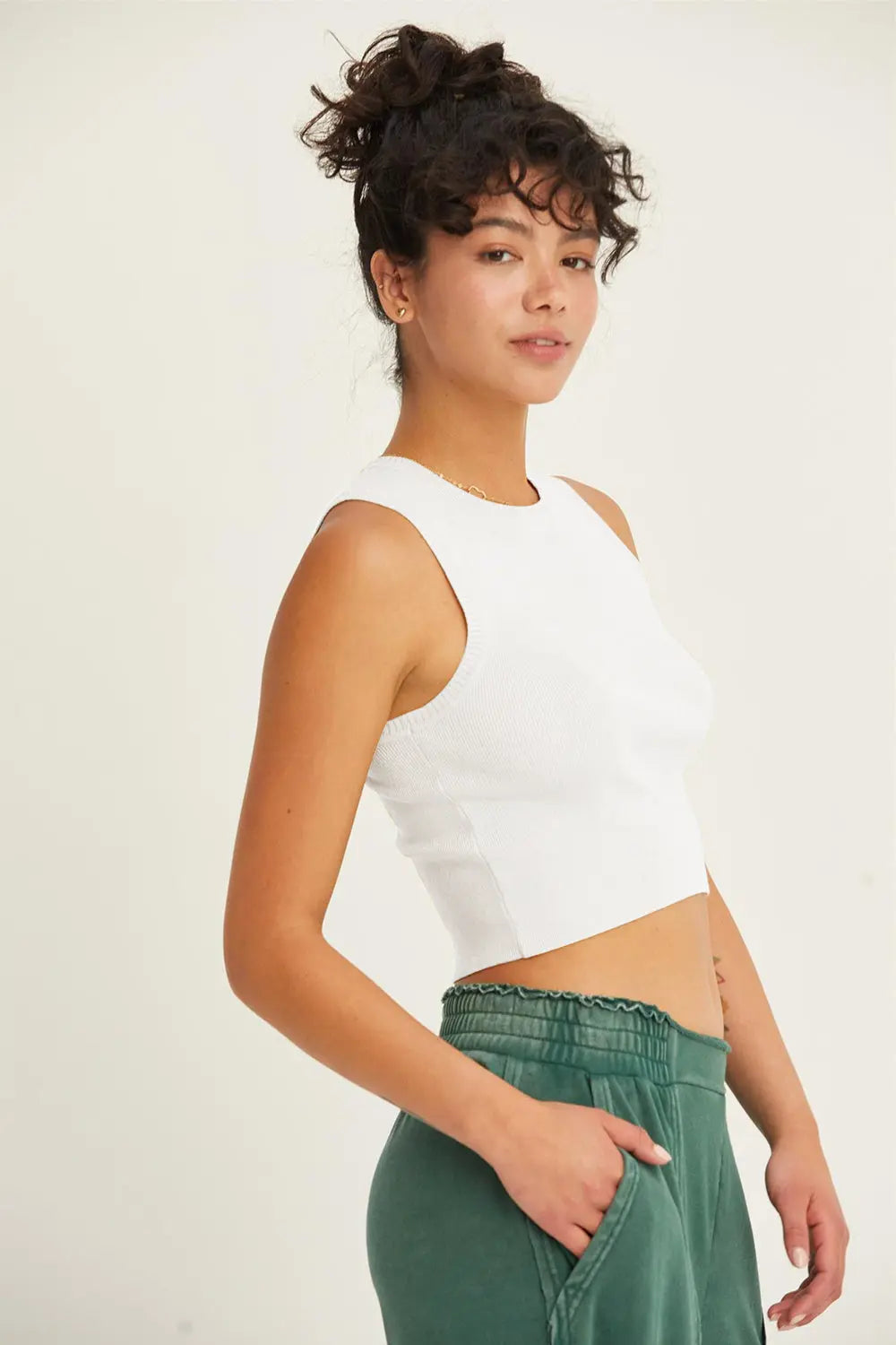HYFVE Ribbed Knit Cropped Tank-Very Besty