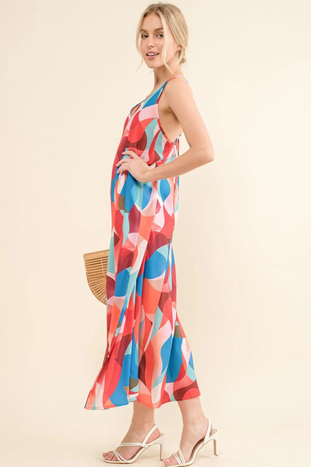 And the Why Printed Crisscross Back Cami Dress-Very Besty