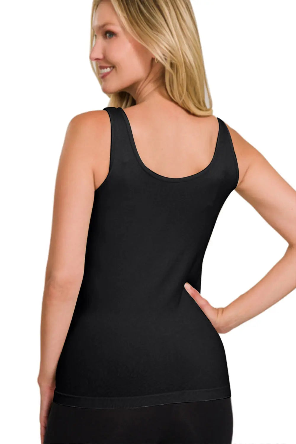 Zenana FRONT & BACK 2-WAY V-NECK / U-NECK SEAMLESS TANK-Very Besty