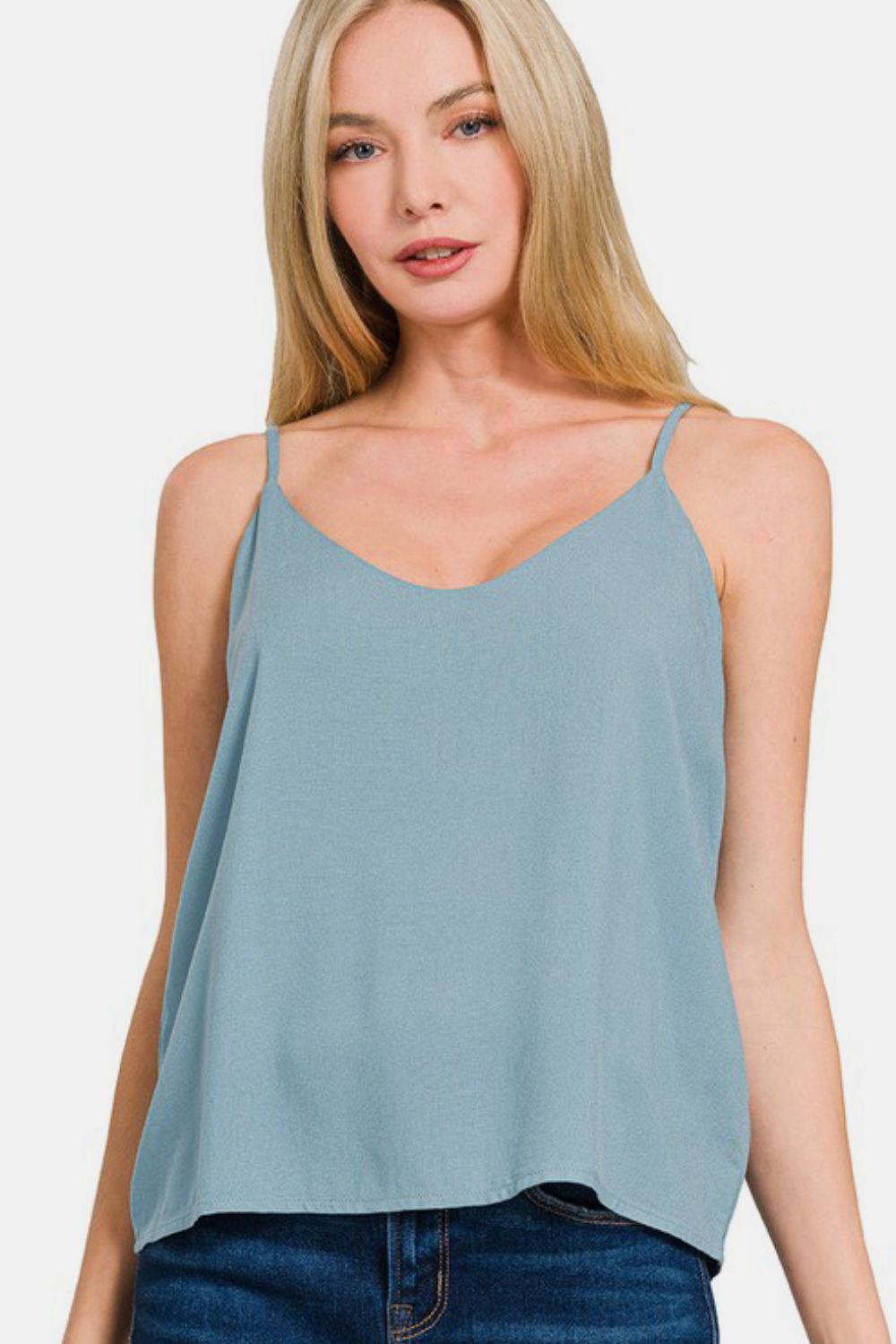 Zenana Two Layered Spaghetti Strap Cami-Very Besty