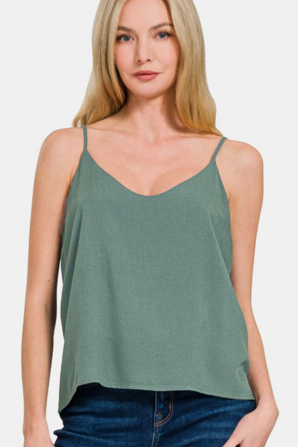 Zenana Two Layered Spaghetti Strap Cami-Very Besty