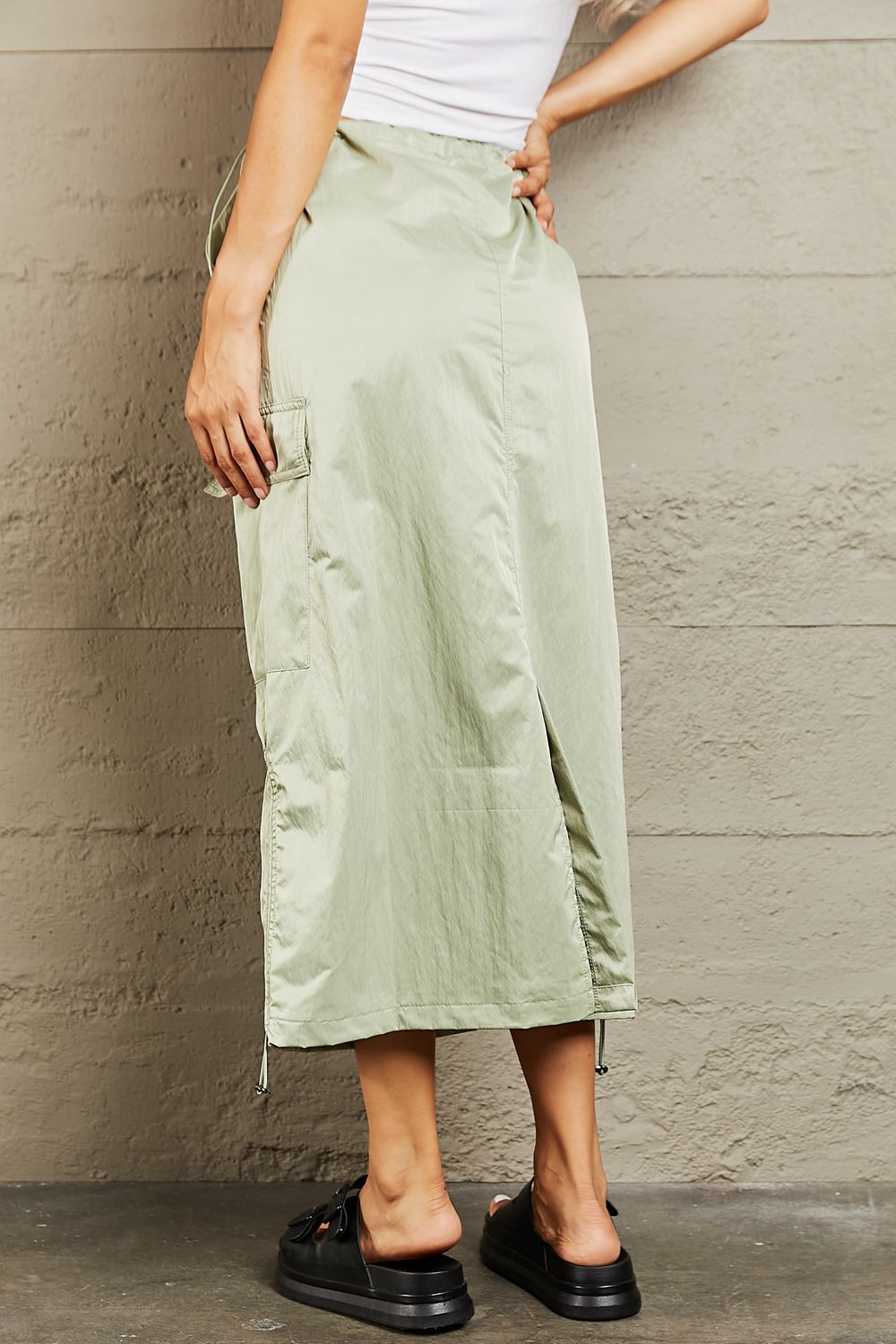 HYFVE Just In Time High Waisted Cargo Midi Skirt-Very Besty