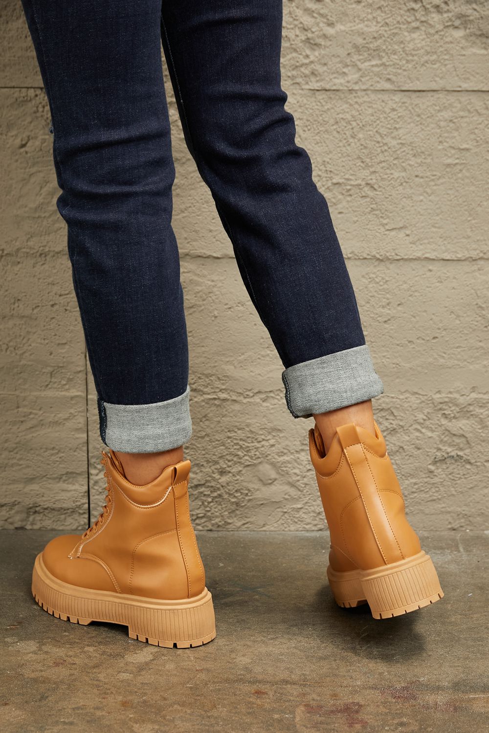 East Lion Corp Platform Combat Boots-Very Besty