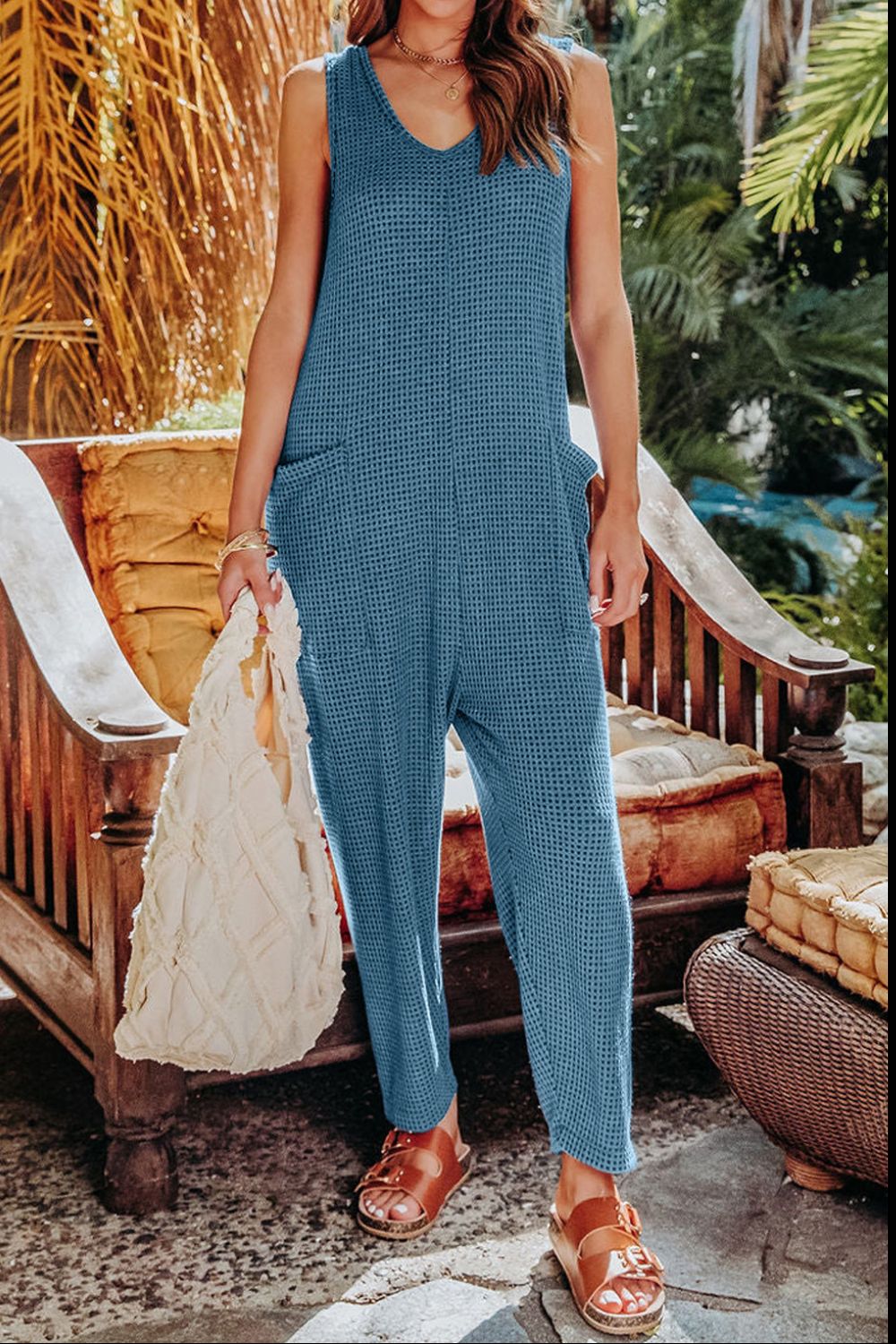 Double Take Full Size Sleeveless Straight Jumpsuit-Very Besty