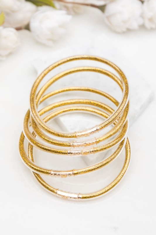 Glitter Jelly Bangle Bracelets-Very Besty