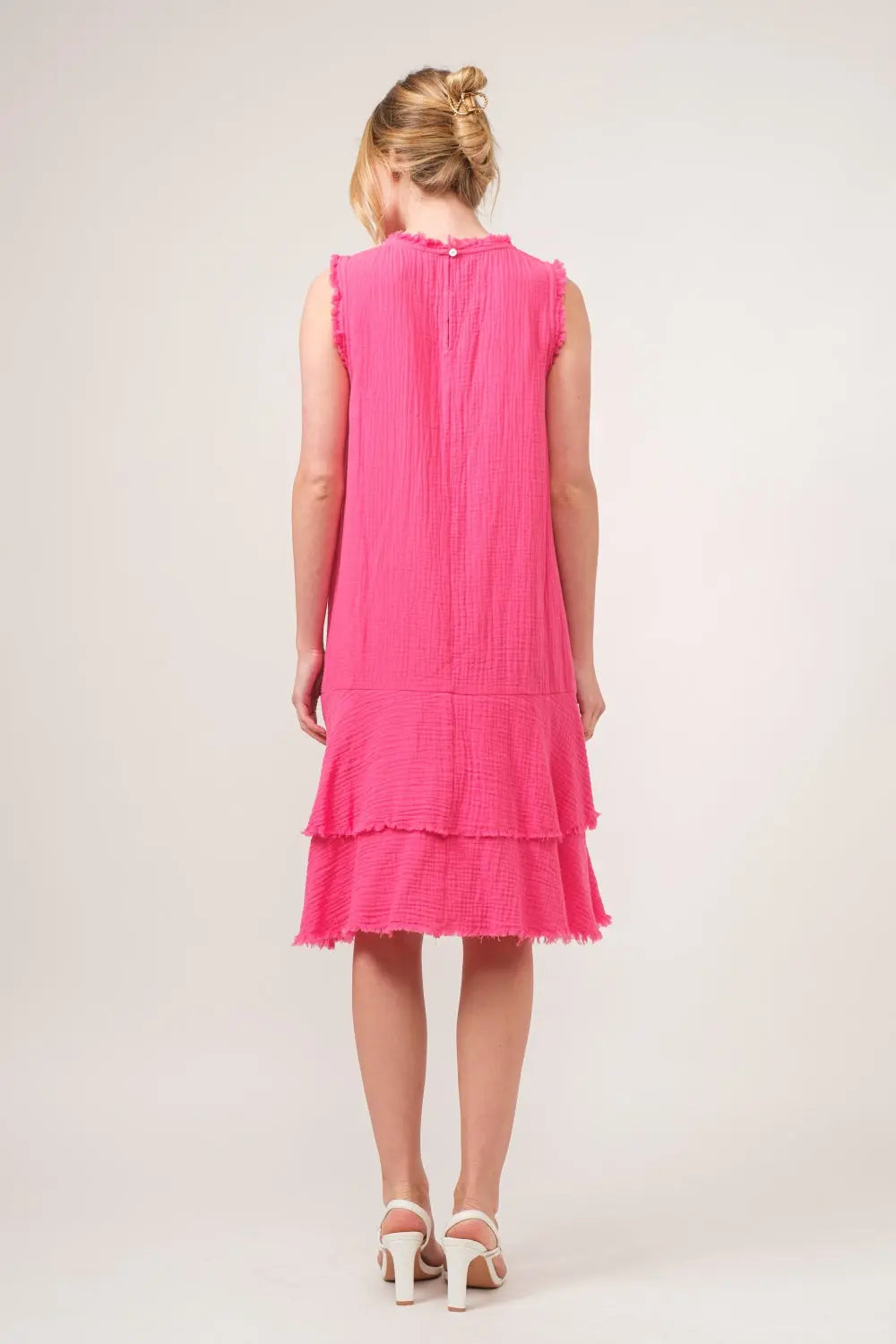 And The Why Washed Fringe Detail Tiered Dress-Very Besty