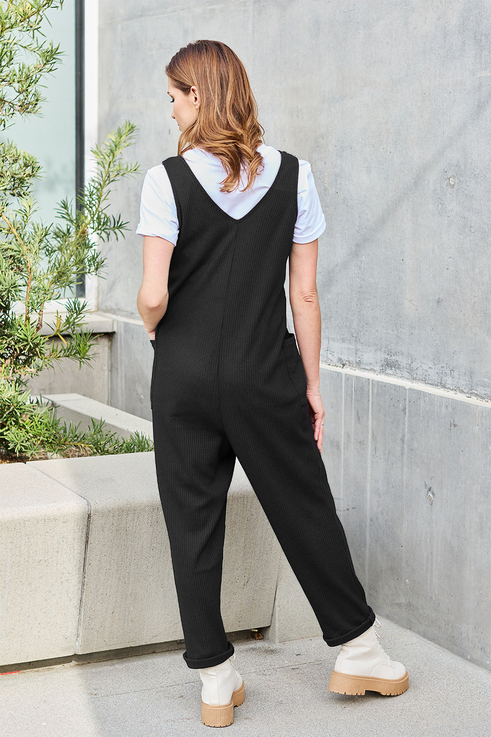 Double Take Full Size Sleeveless Straight Jumpsuit-Very Besty