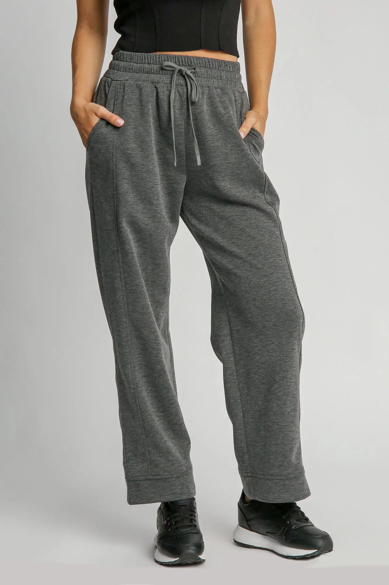 Umgee Full Size Drawstring Wide Leg Pants with Pockets-Very Besty