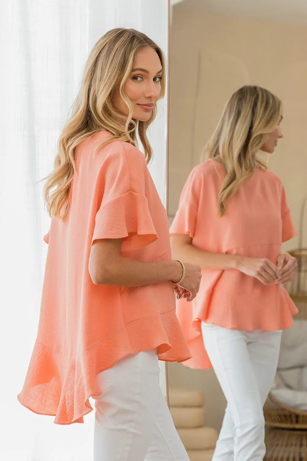 Sew In Love Round Neck Ruffled Top-Very Besty