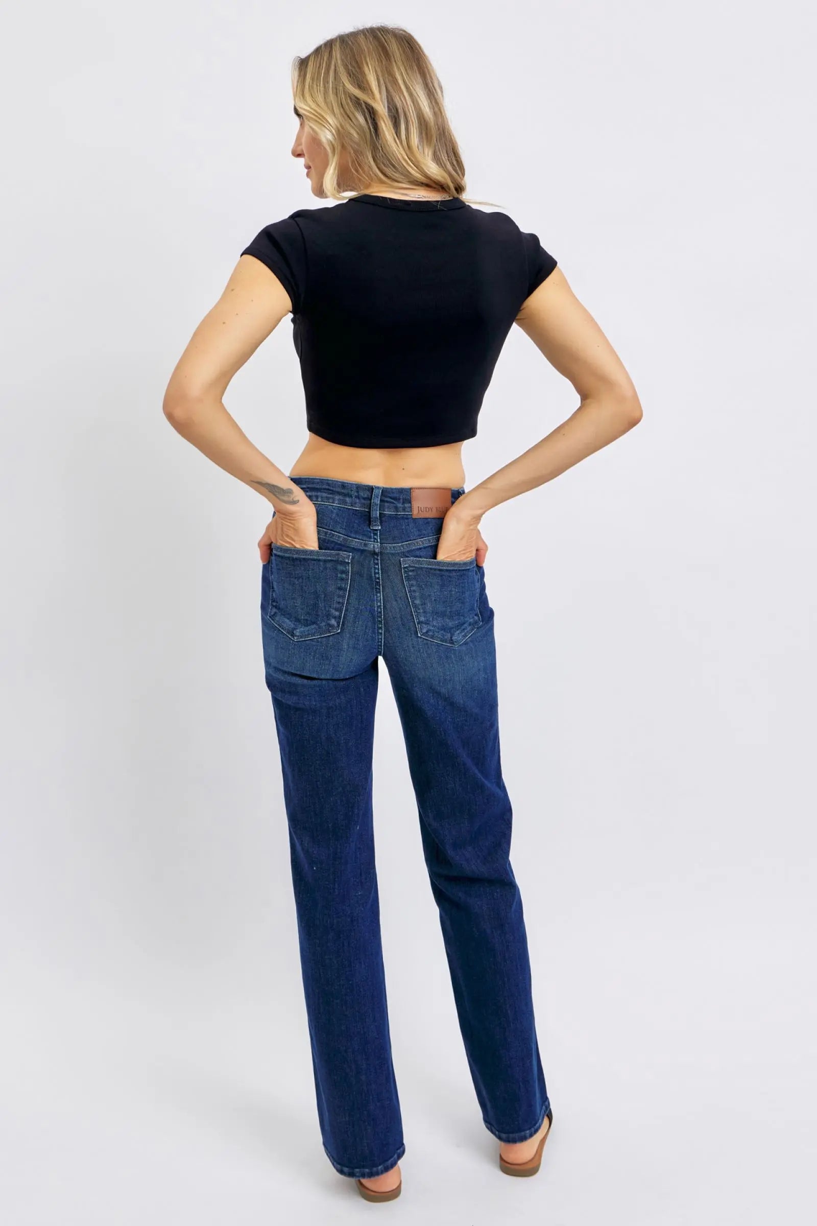 Judy Blue Full Size Tummy Control Straight Jeans Plus Size-Very Besty