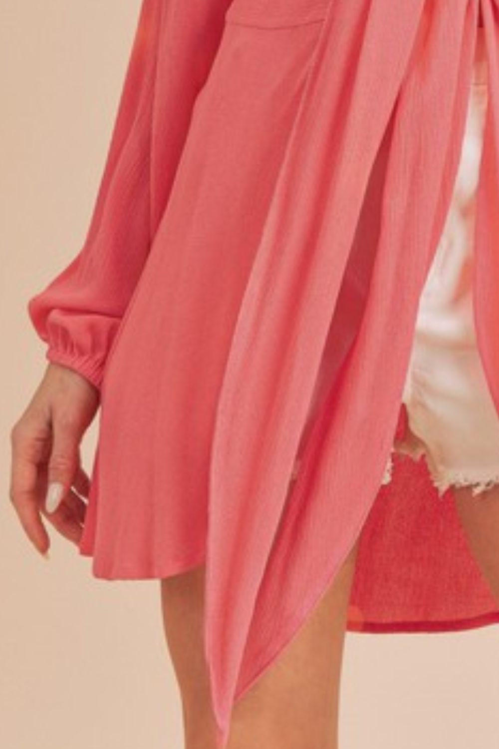 Aemi + Co Tied Collared Neck Long Sleeve Top-Very Besty