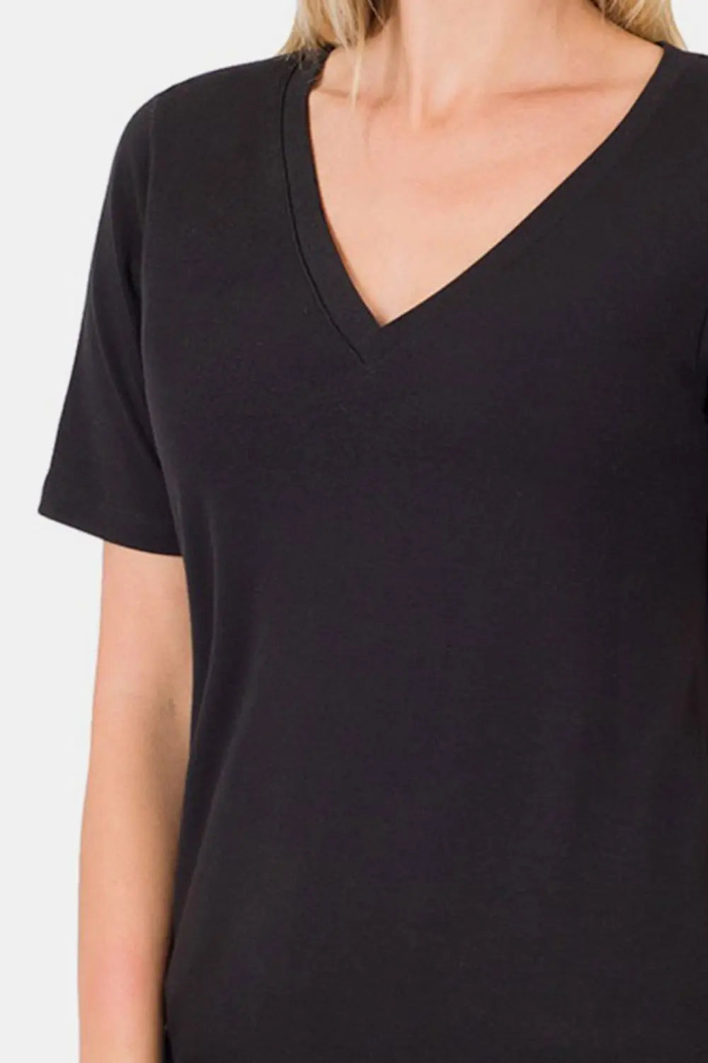 Zenana V-Neck Short Sleeve T-Shirt-Very Besty