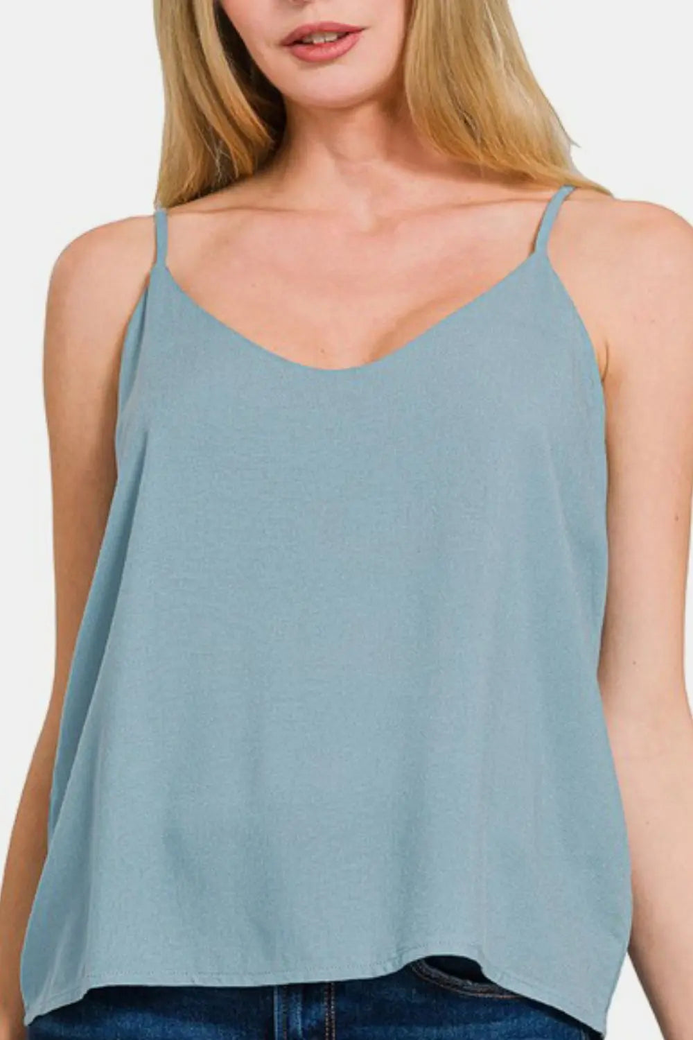 Zenana Two Layered Spaghetti Strap Cami-Very Besty