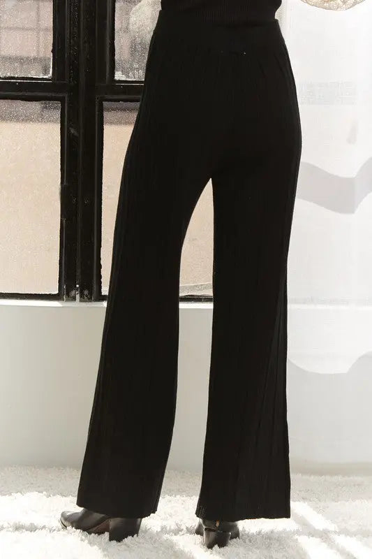 ADORA Tied Wide Leg Knit Pants-Very Besty