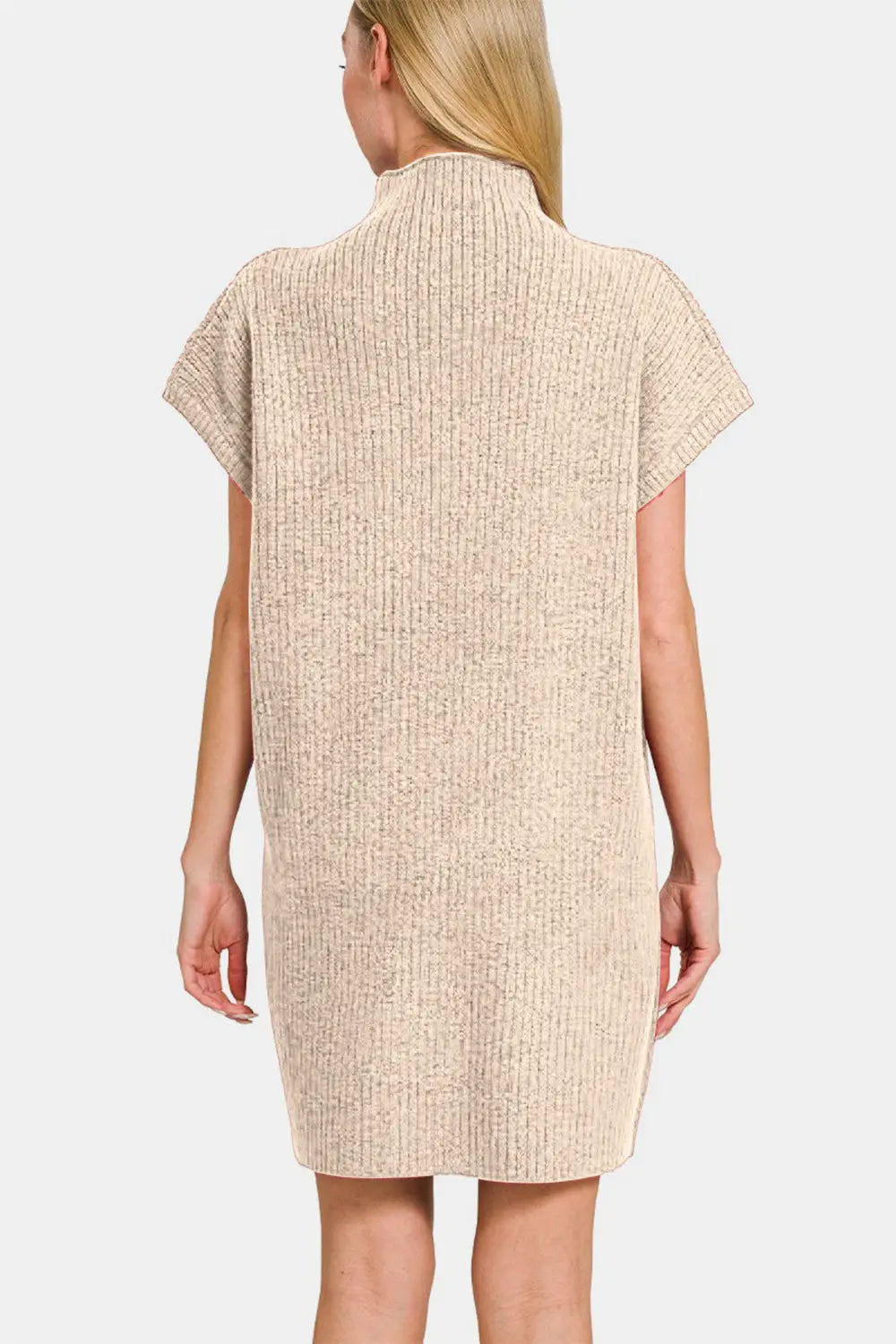 Zenana Short Sleeve Sweater Mini Dress-Very Besty