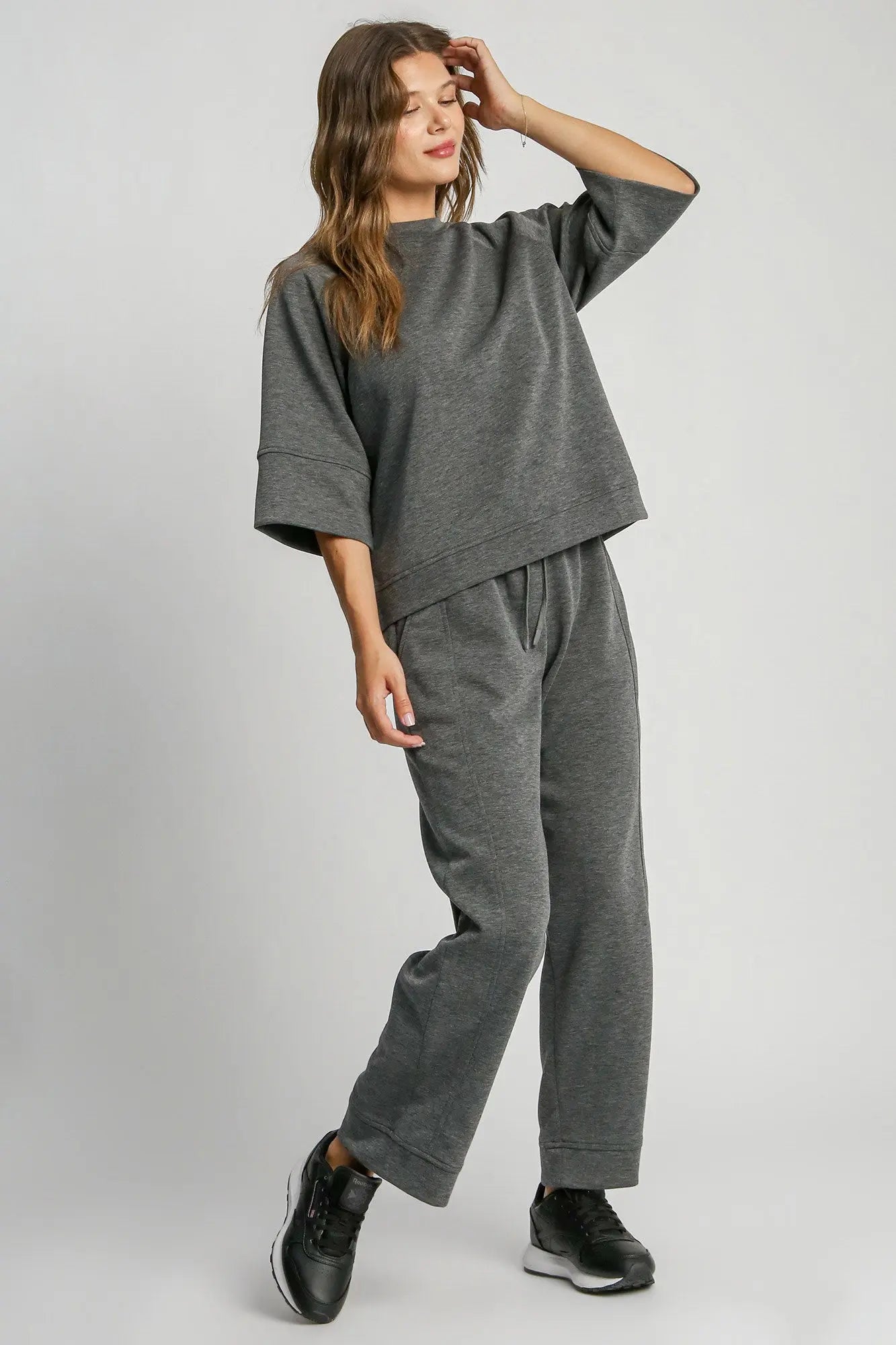 Umgee Full Size Drawstring Wide Leg Pants with Pockets-Very Besty