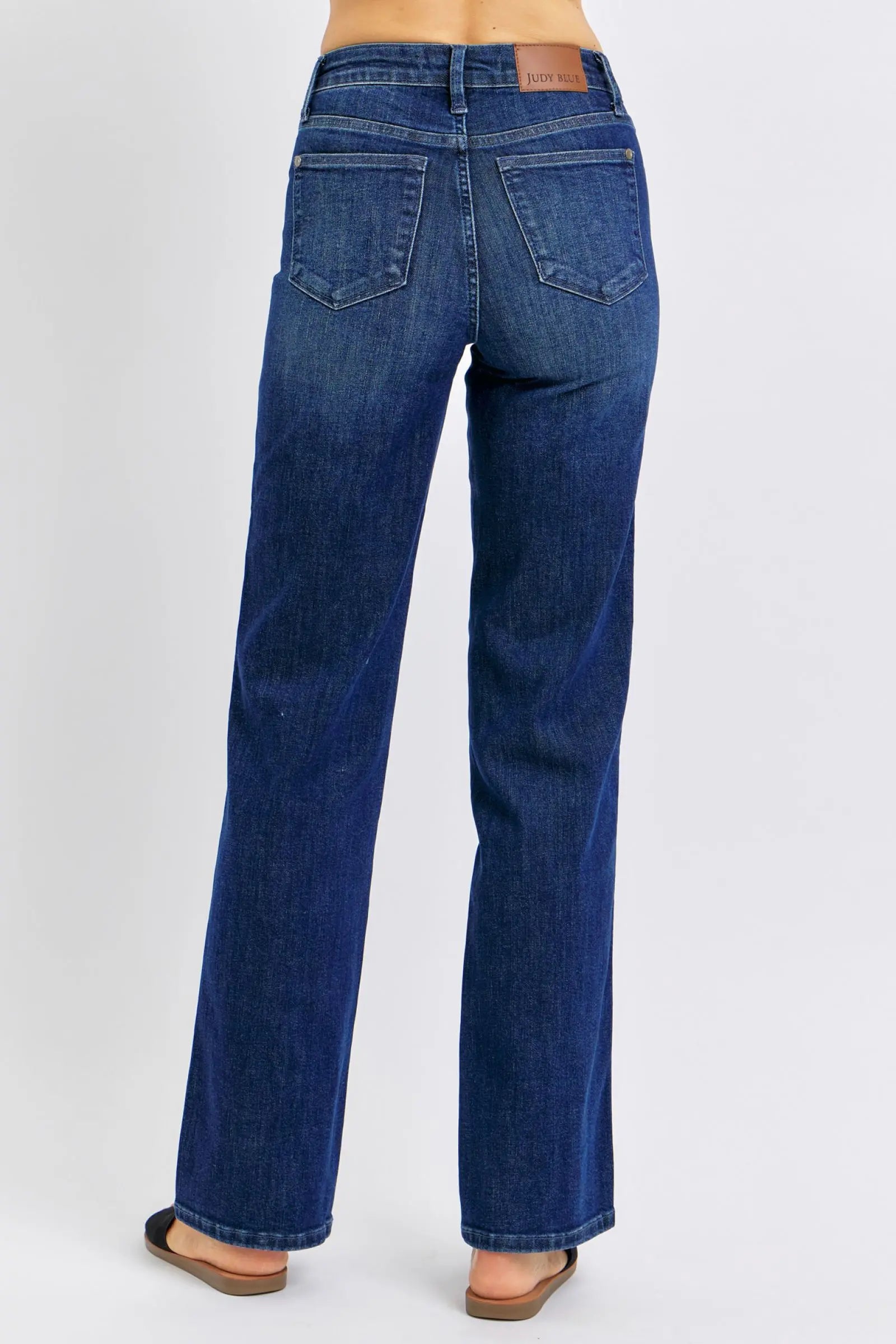Judy Blue Full Size Tummy Control Straight Jeans Plus Size-Very Besty