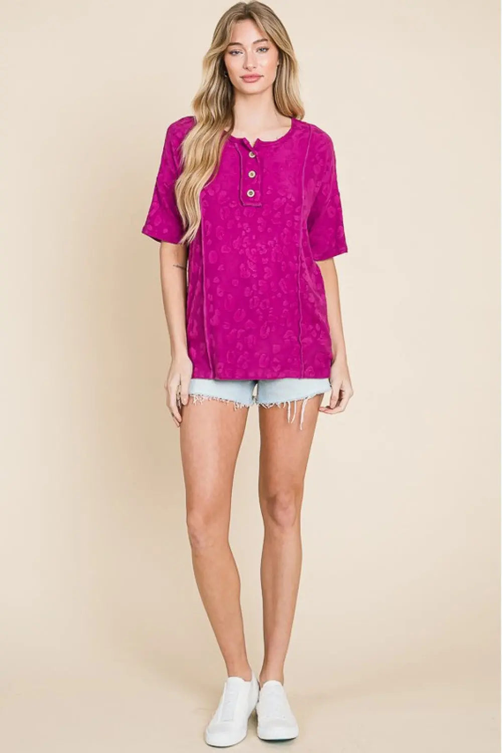BOMBOM At The Fair Animal Textured Top-Very Besty