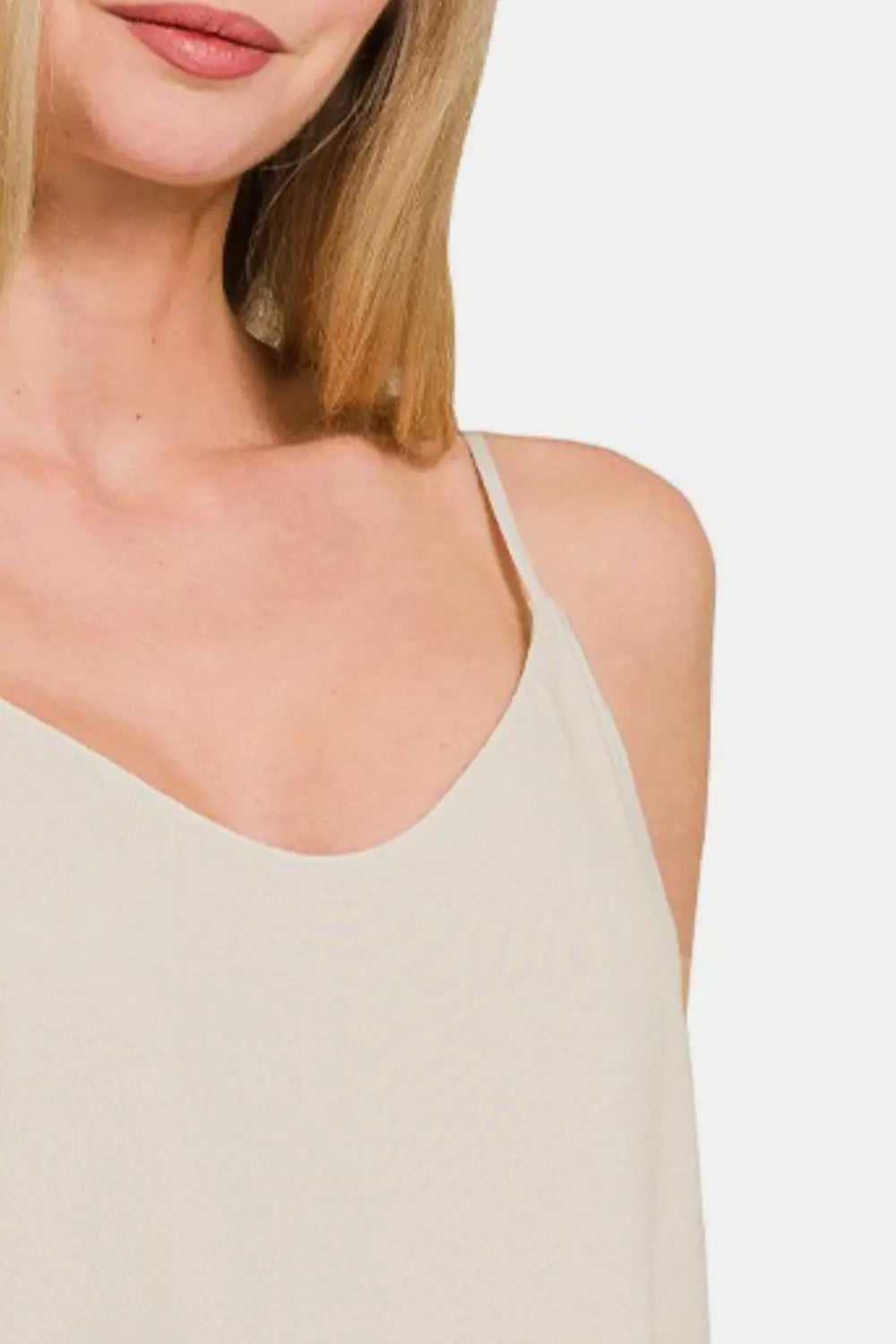 Zenana Two Layered Spaghetti Strap Cami-Very Besty