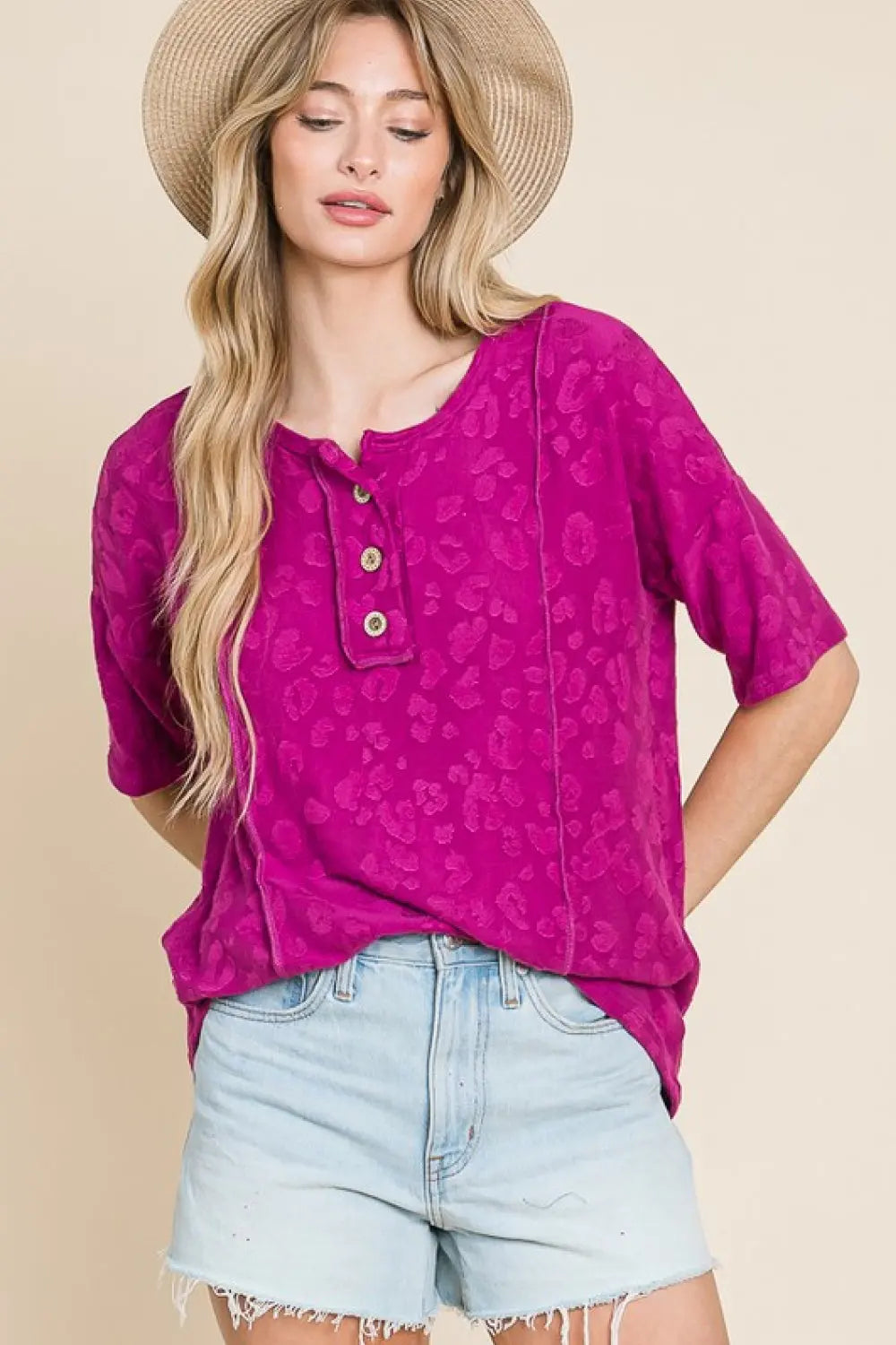 BOMBOM At The Fair Animal Textured Top-Very Besty