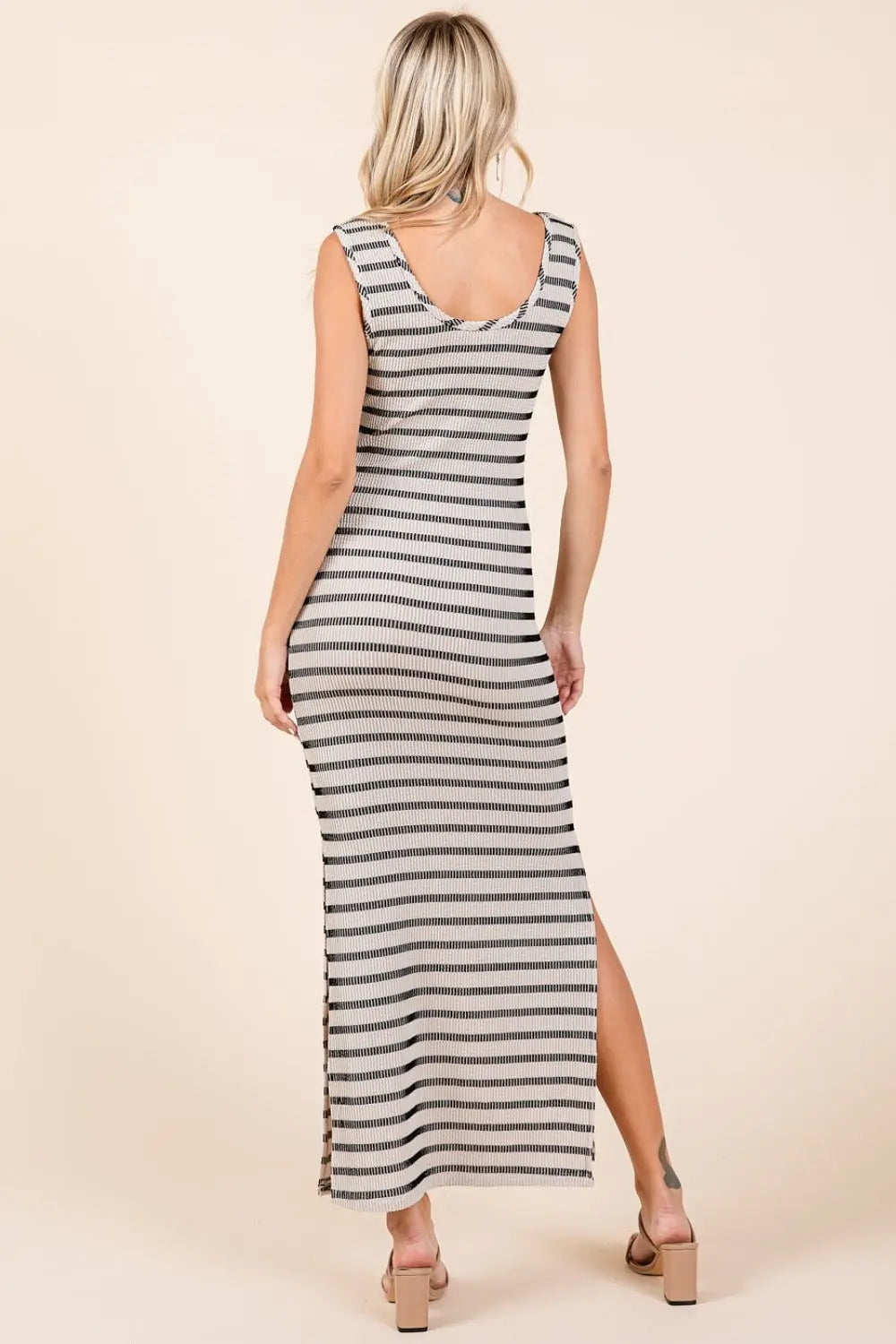 Mittoshop Striped Scoop Neck Sleeveless Maxi Dress-Very Besty