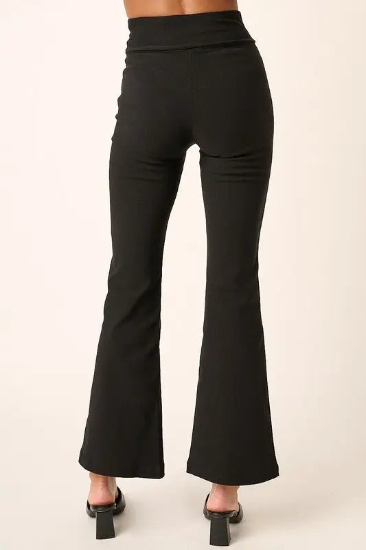 Mittoshop Surplice V Waist Flare Pants-Very Besty