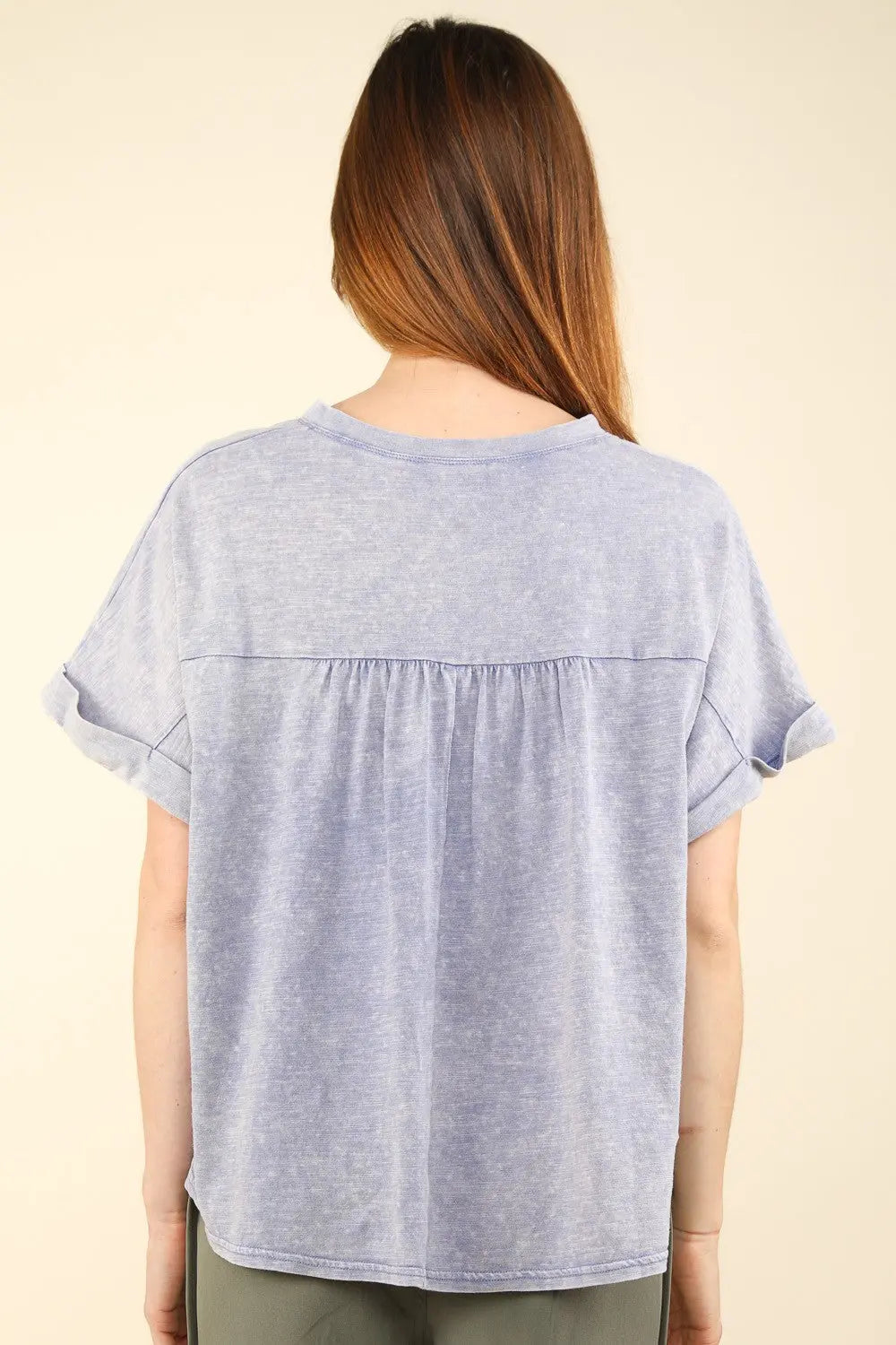VERY J Nochted Short Sleeve Washed T-Shirt-Very Besty