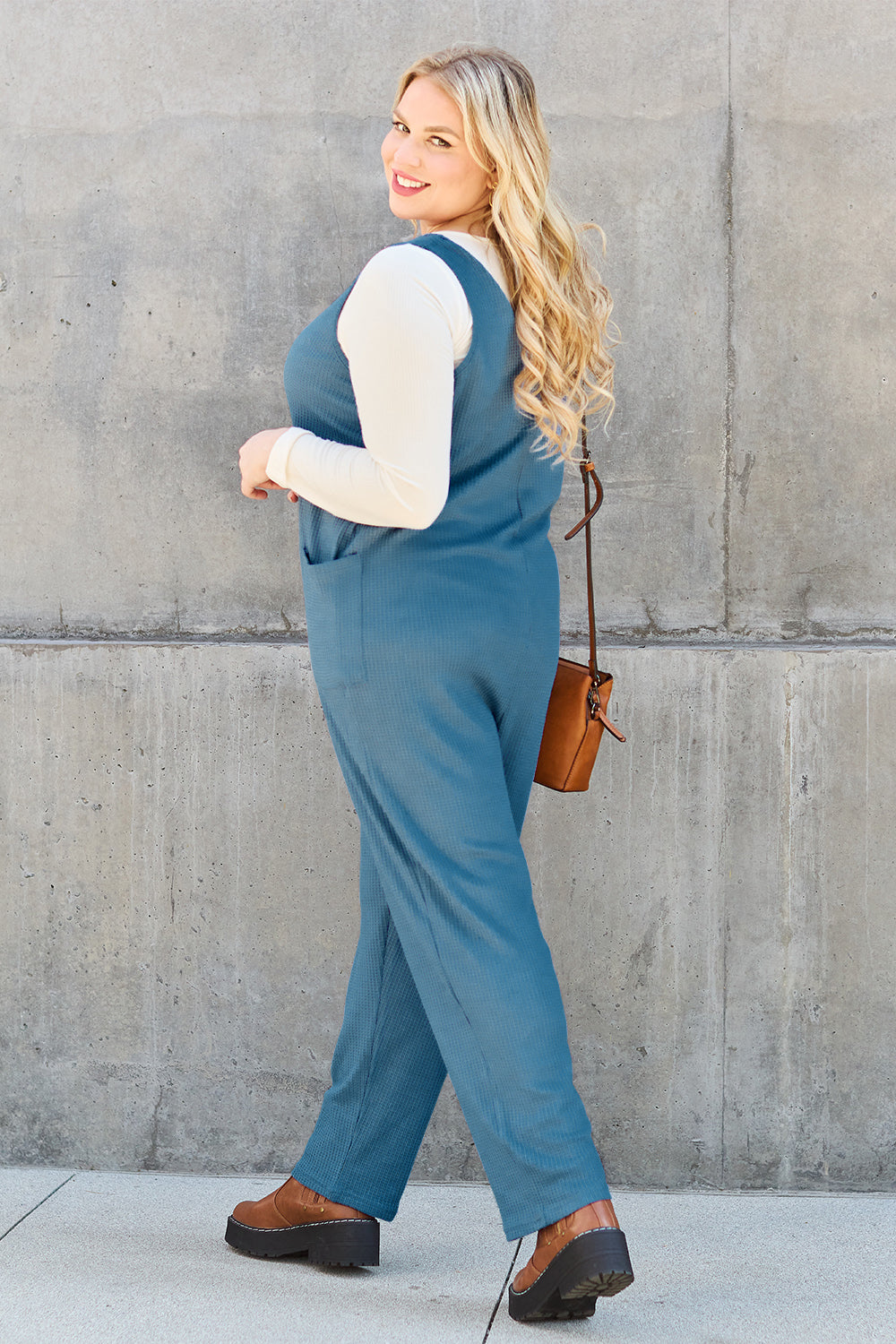 Double Take Full Size Sleeveless Straight Jumpsuit-Very Besty