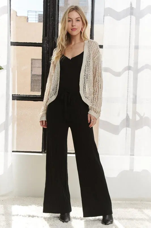 ADORA Tied Wide Leg Knit Pants-Very Besty