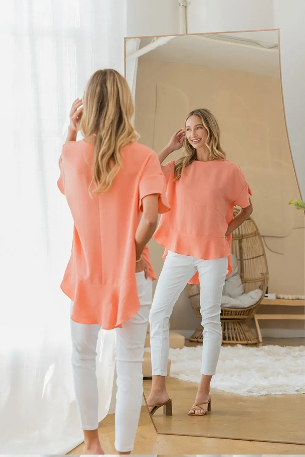 Sew In Love Round Neck Ruffled Top-Very Besty