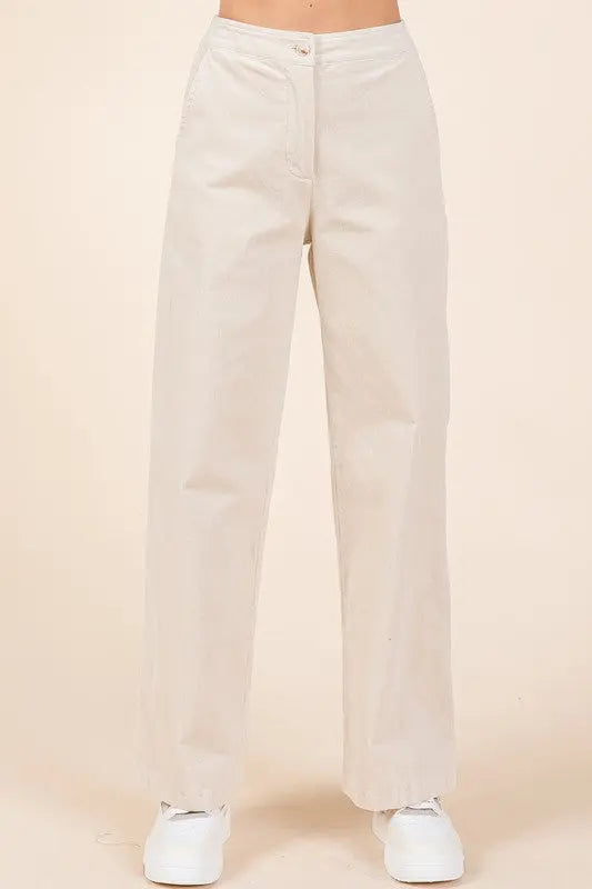 Mittoshop Corduroy Back Elastic Waist Pants-Very Besty