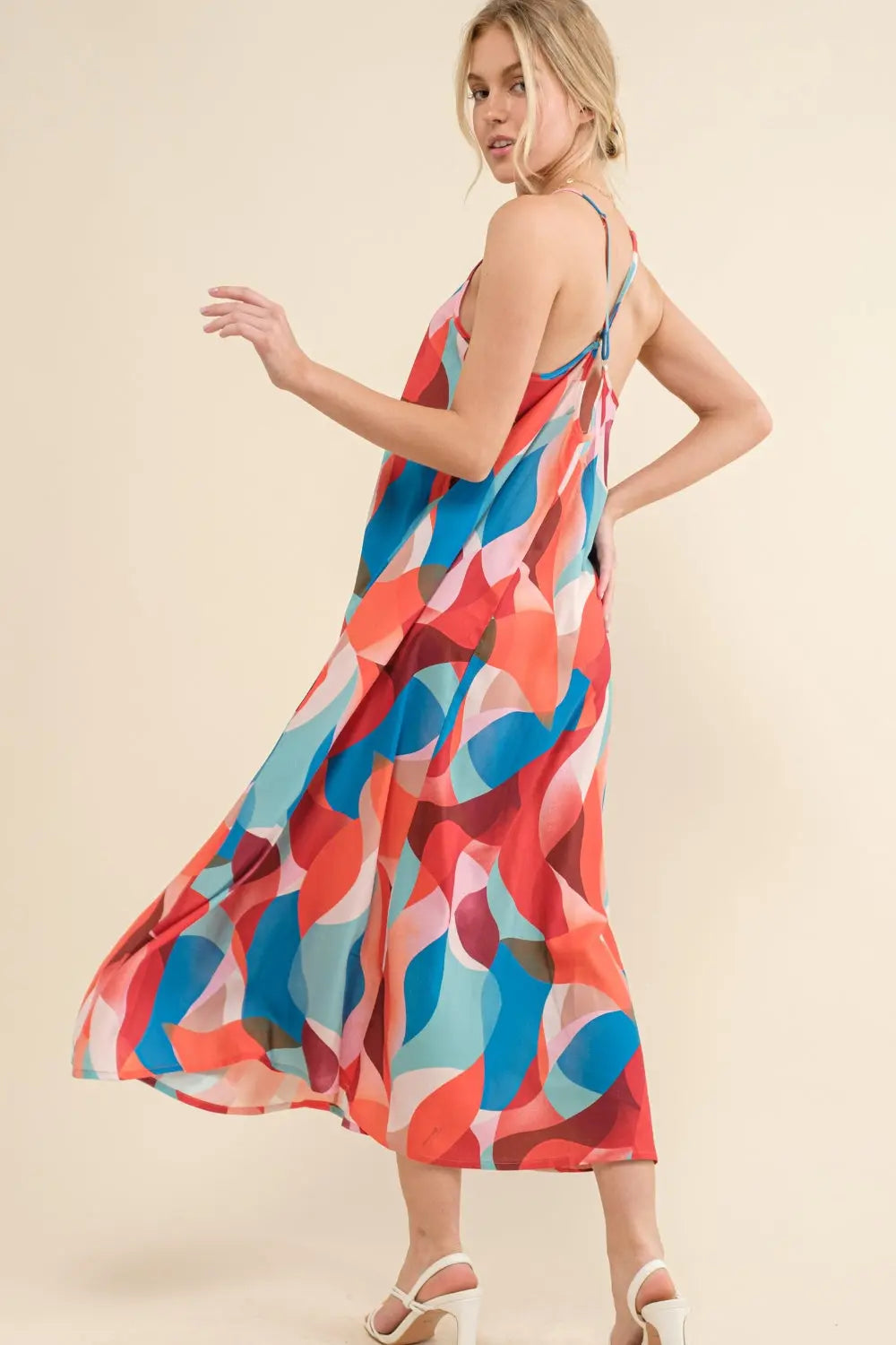 And the Why Printed Crisscross Back Cami Dress-Very Besty