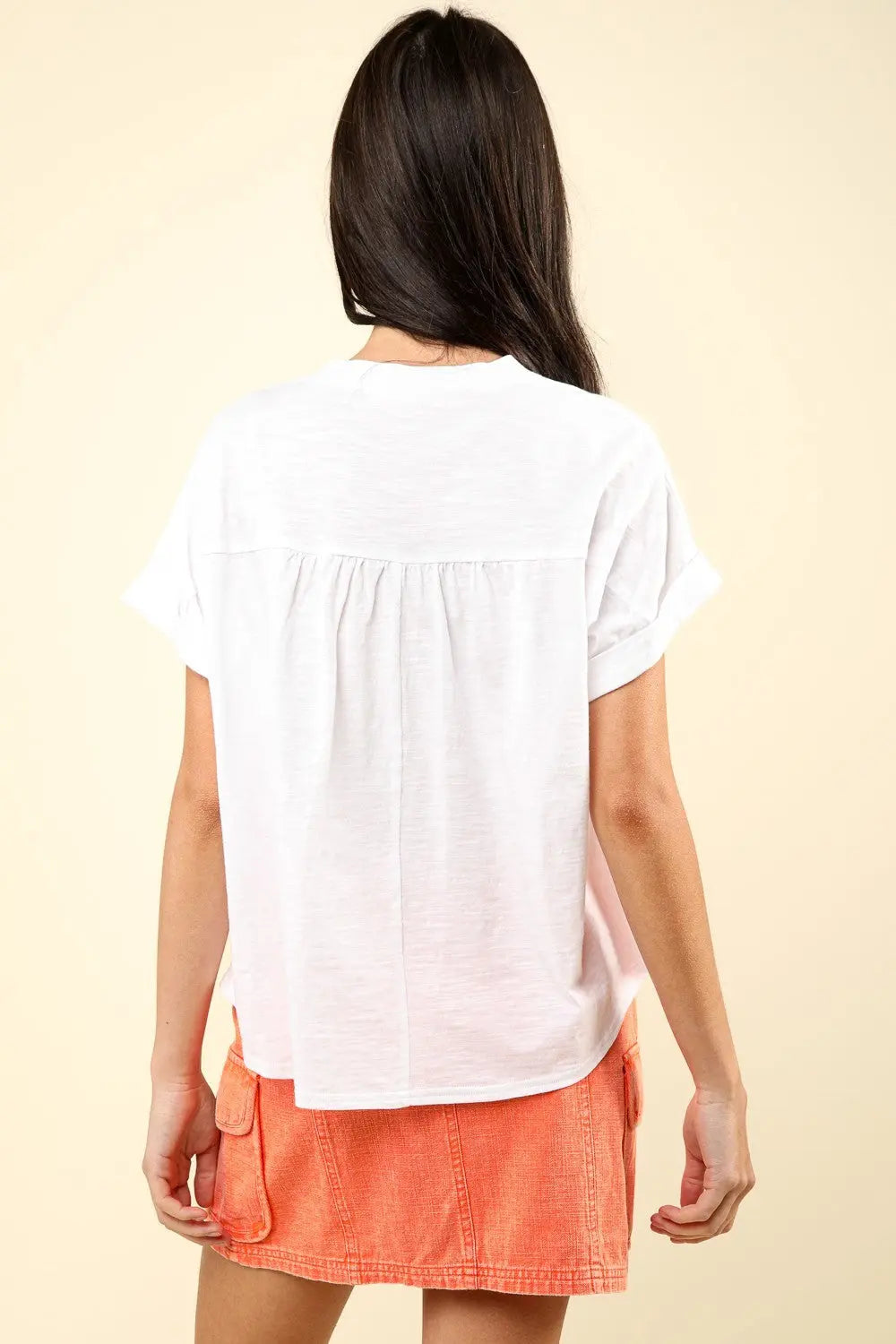VERY J Nochted Short Sleeve Washed T-Shirt-Very Besty
