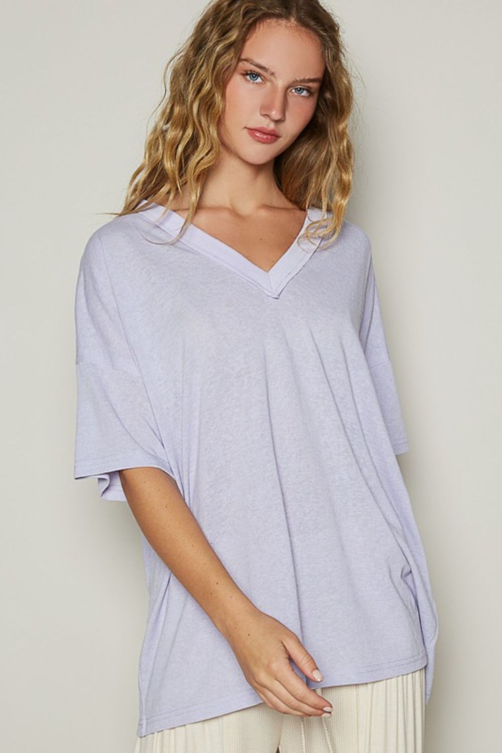 POL V-Neck Half Sleeve T-Shirt-Very Besty