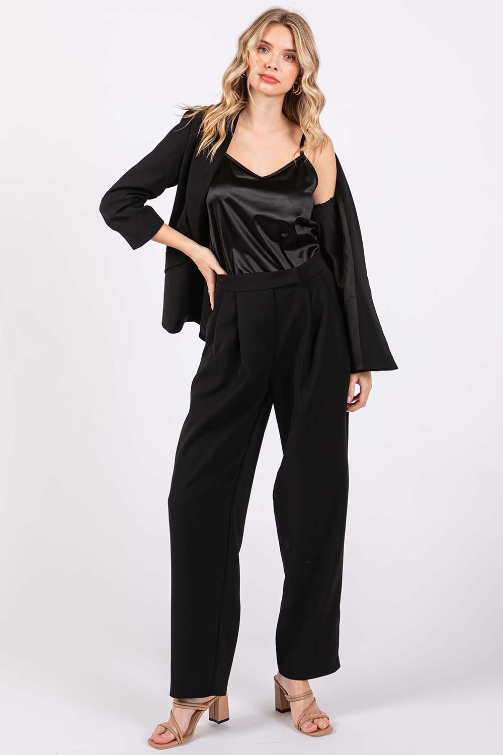 GeeGee High-Waisted Pleated Pants-Very Besty