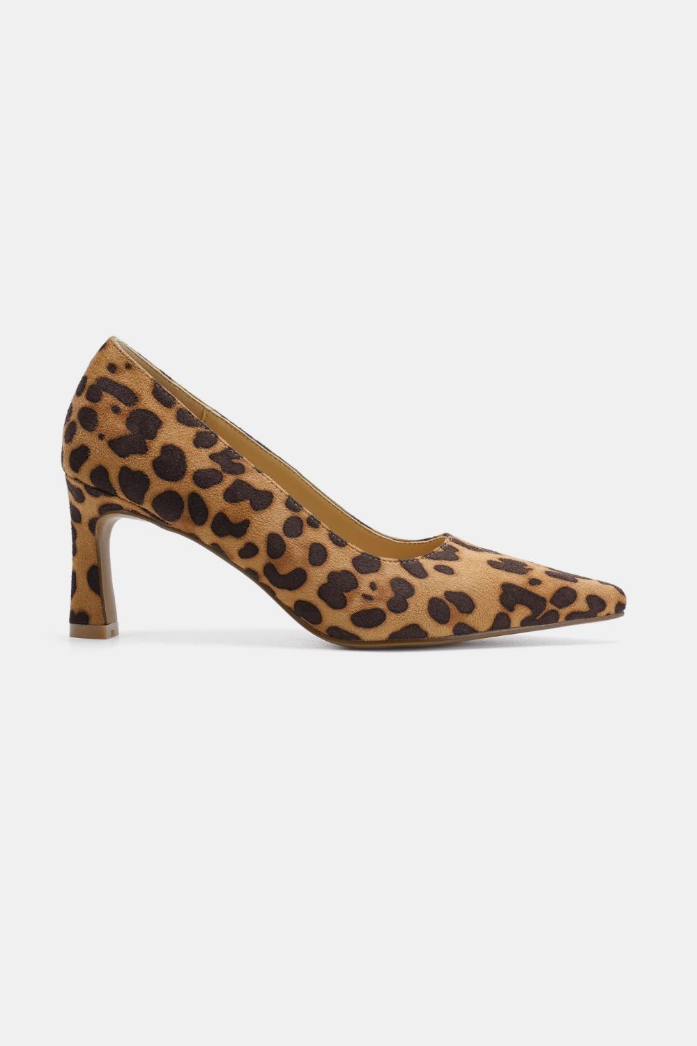Beast Fashion Faux Suede Leopard Point Toe Pumps-Very Besty