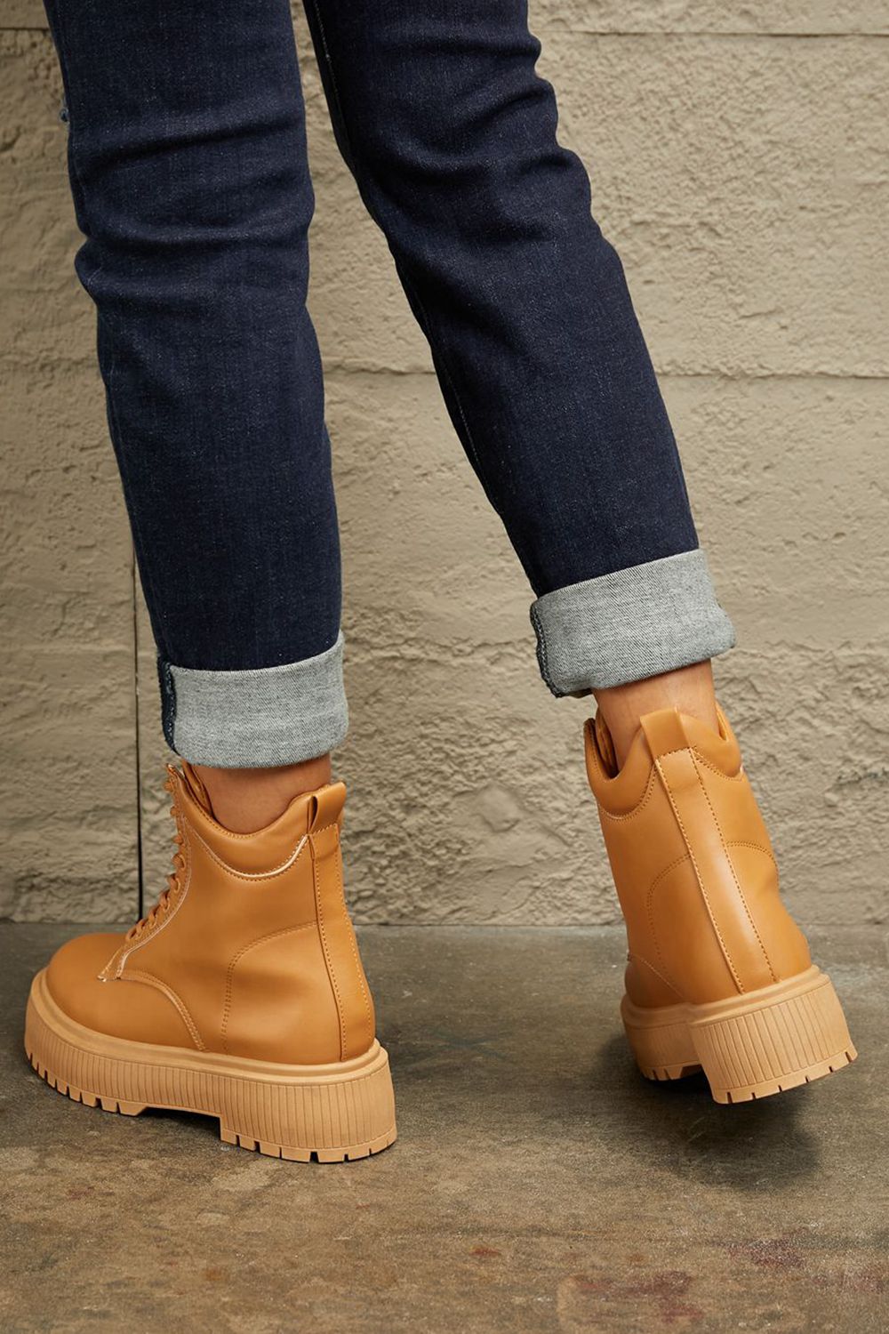 East Lion Corp Platform Combat Boots-Very Besty