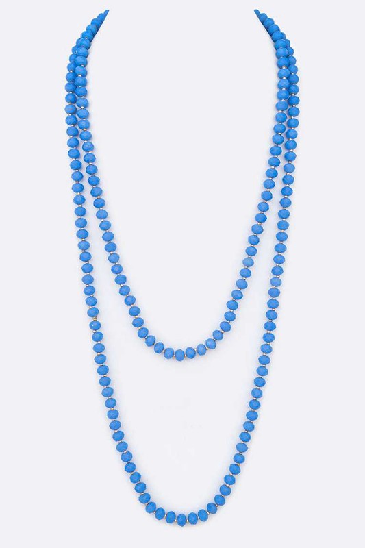 60 Station Faucet Beads Long Necklace-Very Besty