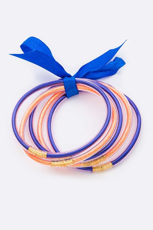 Team Color Glitter Bracelet Set-Very Besty