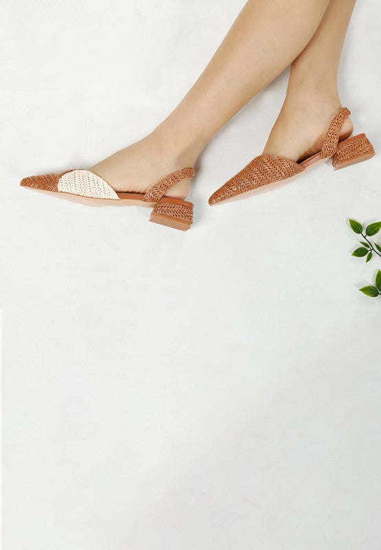 Kinjay Pointy Toe Slingback Sandals-Very Besty